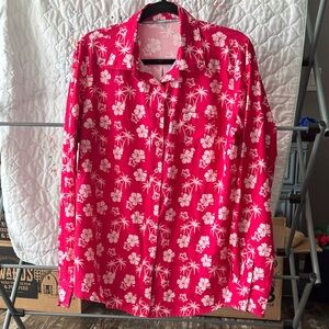 Cinch Pink and White Floral Shirt